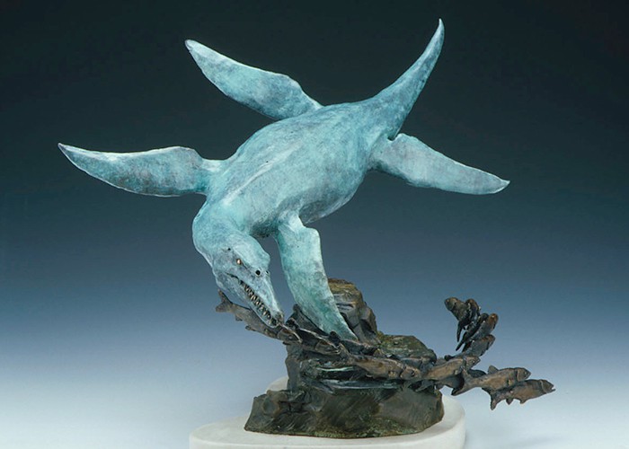 Plesiosaur Cast Bronze Sculpture