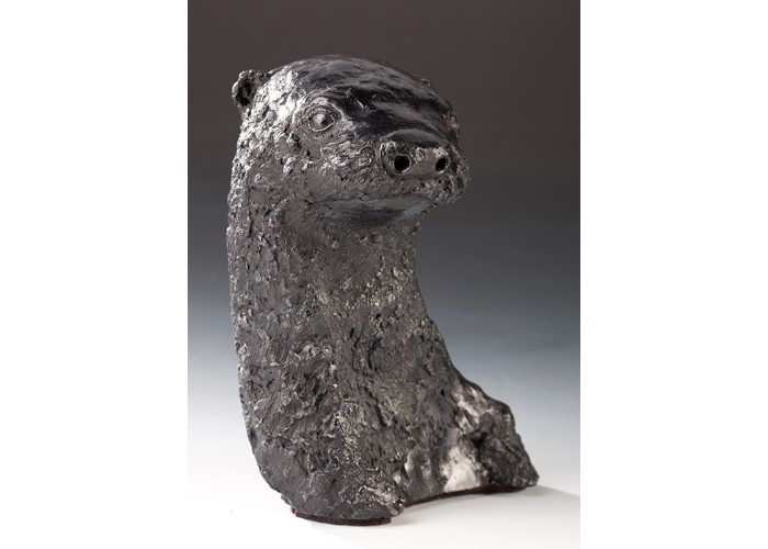 Otter Study Bust Bronze Sculpture