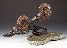 Mesozoi Ammonites cast bronze on green marble base