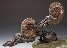 Mesozoic Ammonites bronze  sculpture art on green base